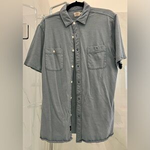 Men's Faherty Blue Short Sleeve Shirt